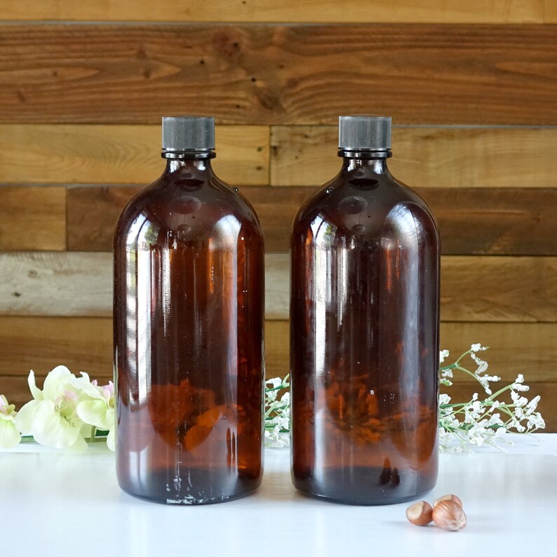 Vintage darkroom chemical bottles Brown glass bottles Set of 2 Etsy