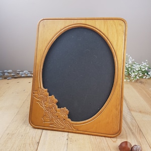 Flower wood carved frame Vintage frame Table frame