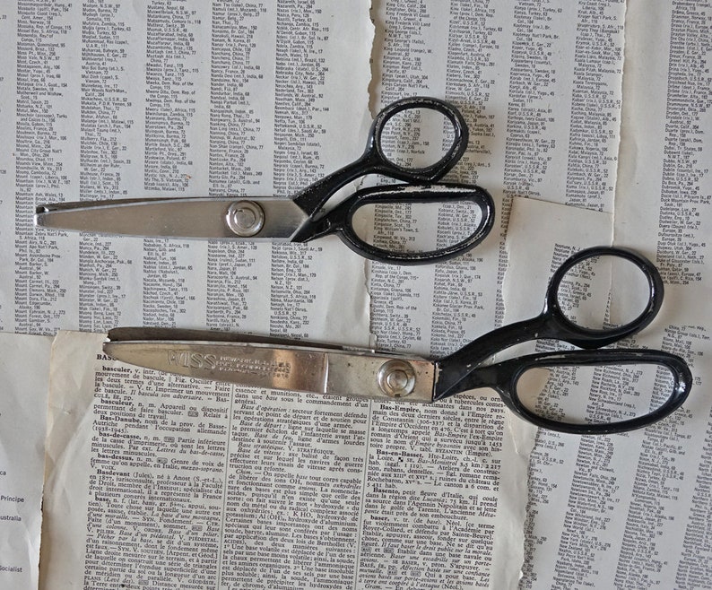Vintage Wiss Scissors Pinking Shears Fabric Scissors Set of 2 Etsy