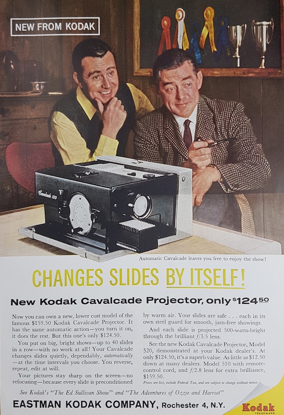 1959 KODAK Calvacade SLIDE PROJECTOR Advertisement Original