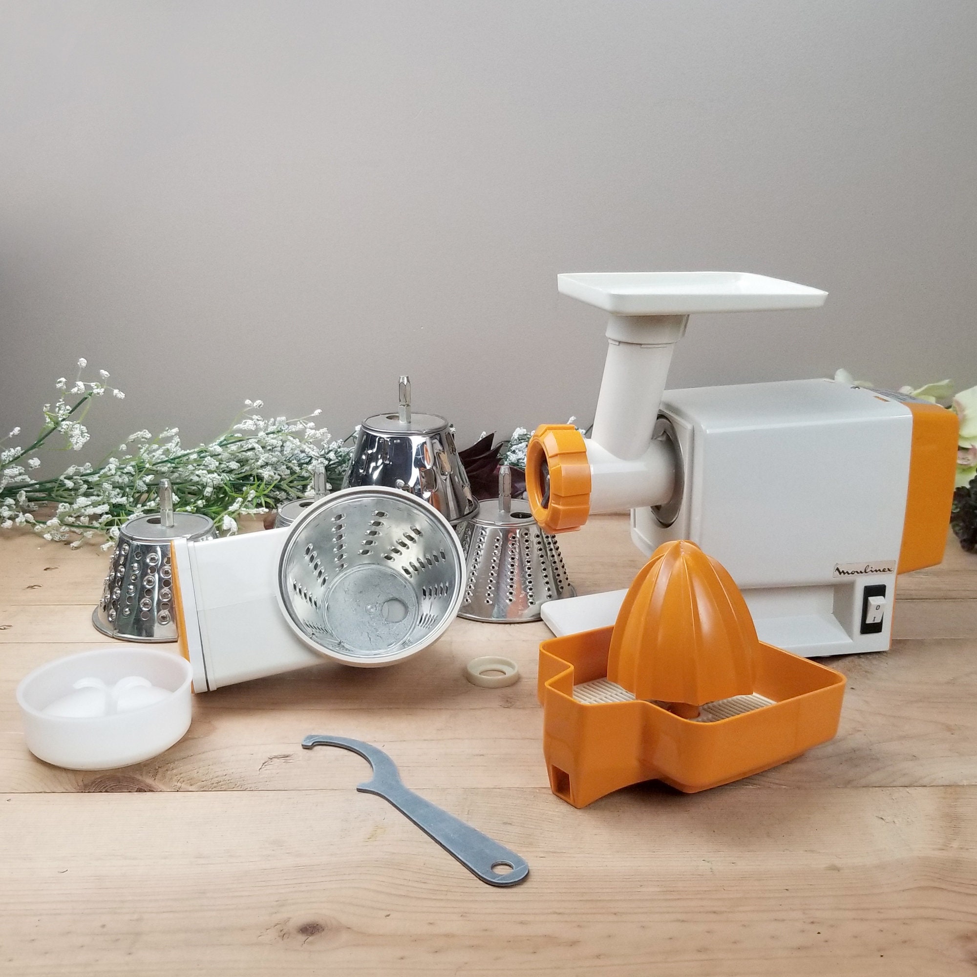 Vintage Moulinex Charlotte 308 Electric Meat Grinder Juicer Salad