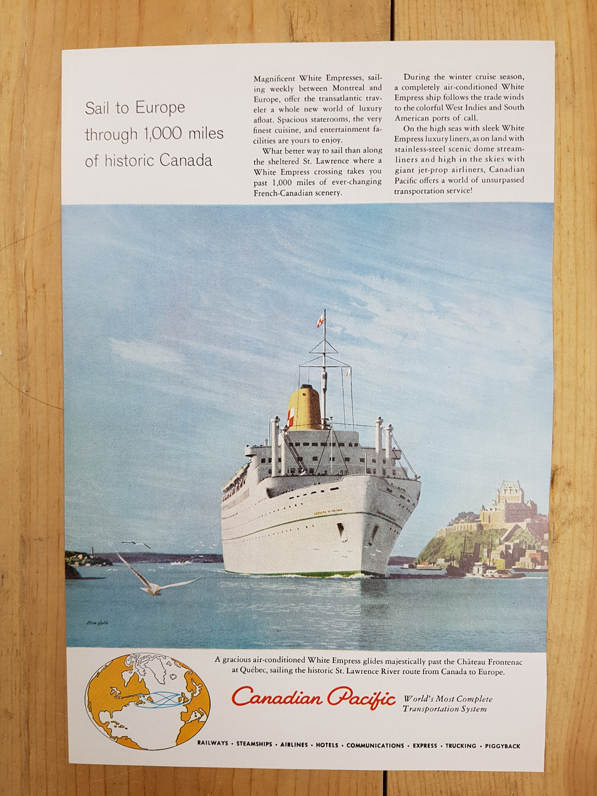 1959 Canadian Pacific Advertisement Original Magazine Ad Retro photo pic