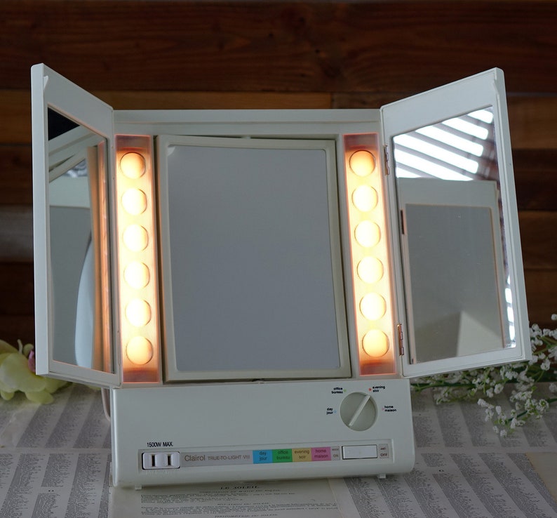 Clairol Make Up Mirror Vintage Lighted Light Makeup With Lights True To Viii