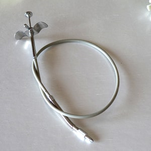 Gray shutter cable release 15" Vintage camera cable   (G)