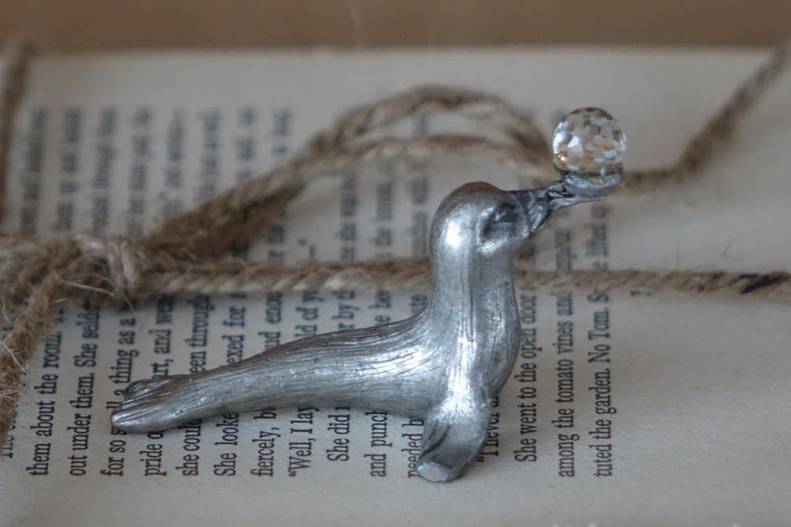 Pewter Seal Figurine Vintage Miniature Seal Collectible Etsy