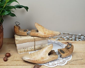 J.M. Weston Formes à souliers en bois - Vintage - Tendeur de souliers - Décor rustique - Décoration murale - Estampillée numéro 7C