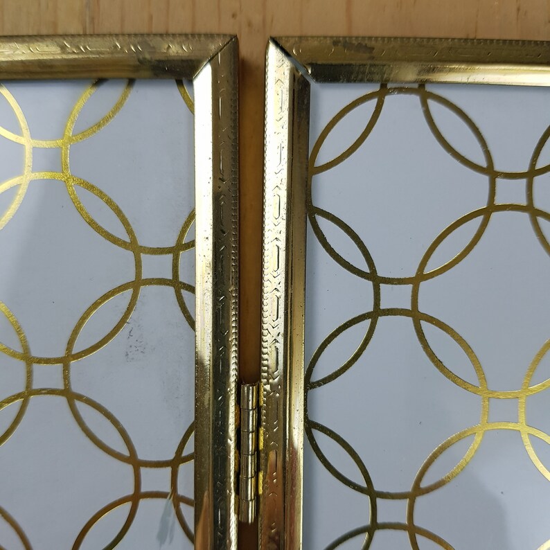 Vintage Double Table Frames 8x10 Picture Frame Golden Metal Frames ...