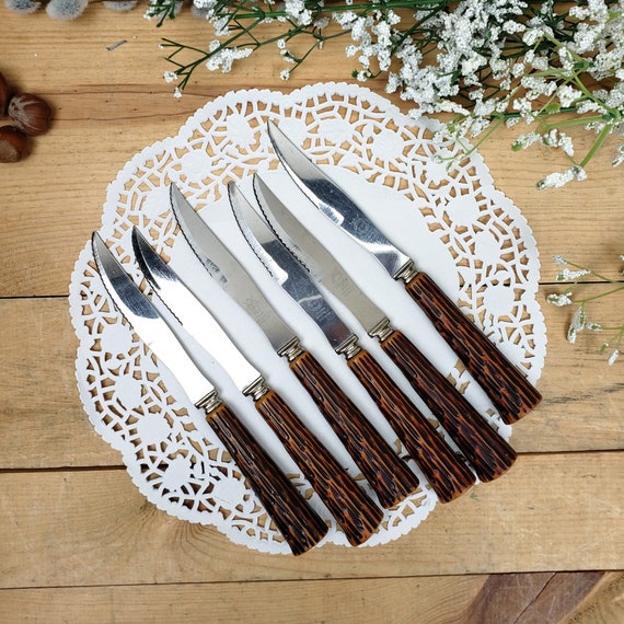 Vintage Dinner Knife Set of Six Stainless Steel Sheffield England