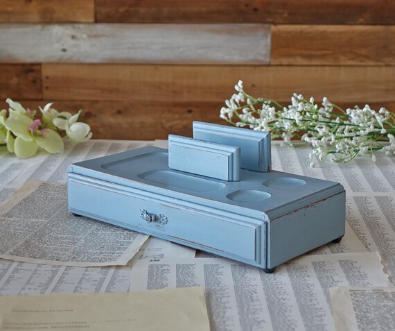 Shabby Chic Men S Valet Tray Painted Dresser Top Valet Etsy