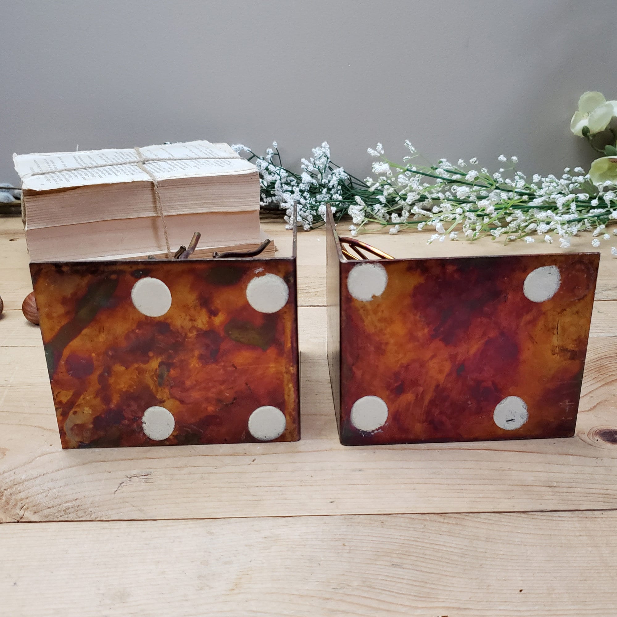 Vintage Copper Bookends Bicycle Bookends Home Decor Etsy