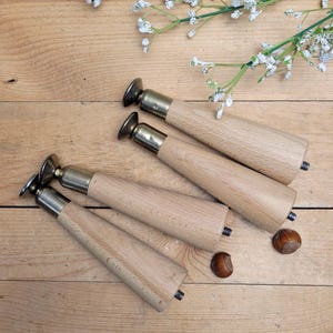 Vintage wooden legs - Set of 4 - Furniture - Retro Decor - Mid Century