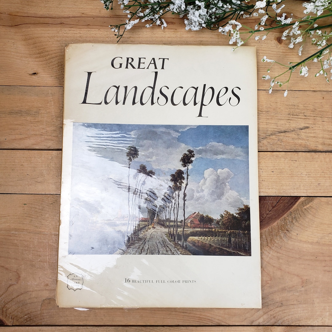 GREAT LANDSCAPES Art Book 16 Vintage Prints Home Decor Affordable Art