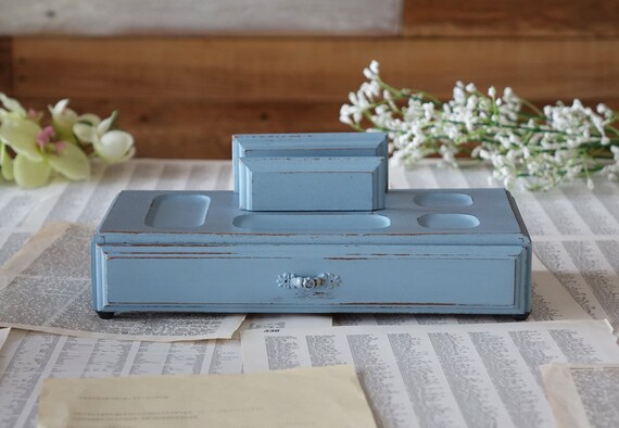 Shabby Chic Men S Valet Tray Painted Dresser Top Valet Etsy