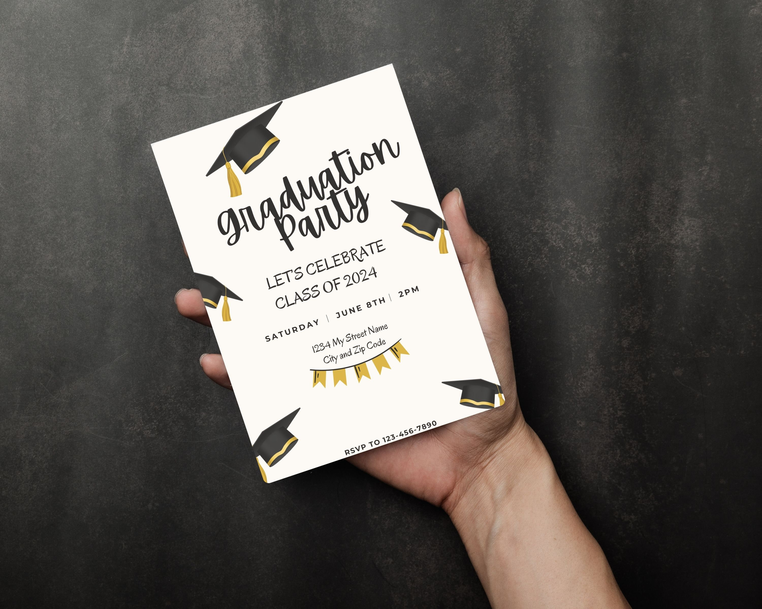 Digital Graduation Party Invitation Template, Congrats Grad Invitation ...