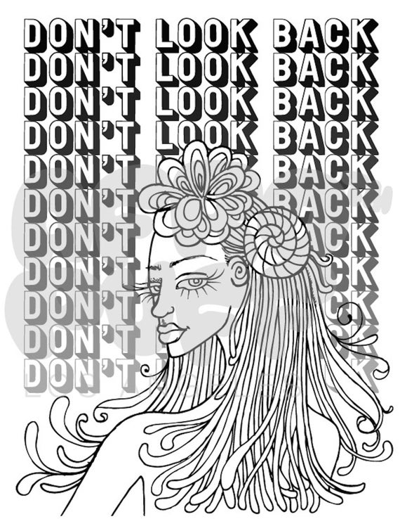 Don T Look Back Natural Hair Coloring Page Etsy