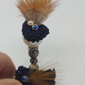 Hat and bag set, 1:12 scale. Miniature for dollhouse.