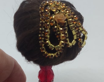 1/12 scale wig, miniatures for dollhouse.