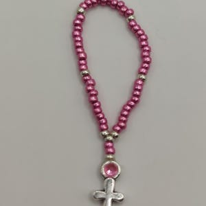 Rosary, scale 1:12. Miniature for dollhouse.