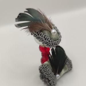 Hat and bag set, 1:12 scale. Miniature for dollhouse.