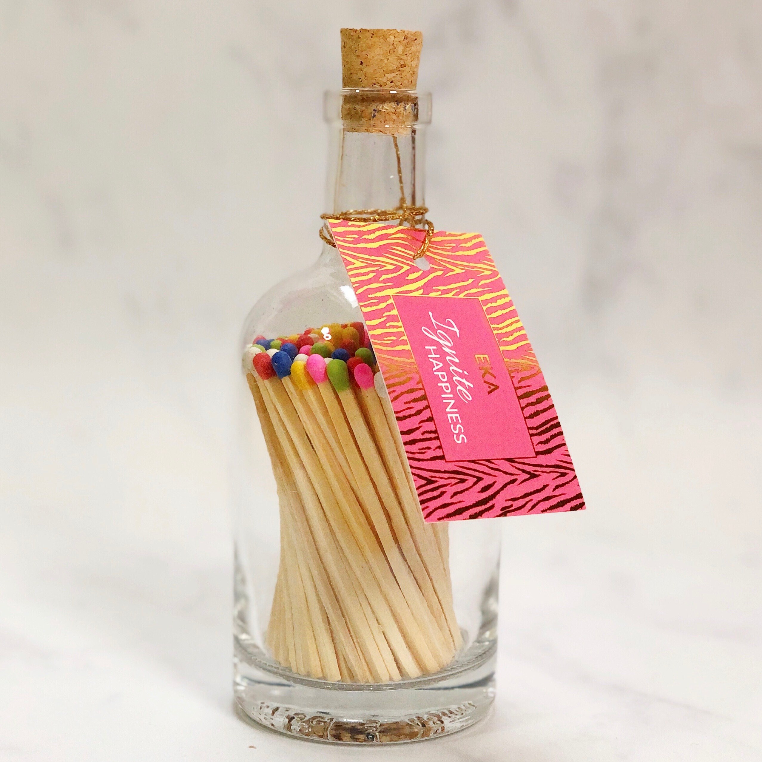 Colourful Matchstick Bottle New Home Gift Matches Etsy