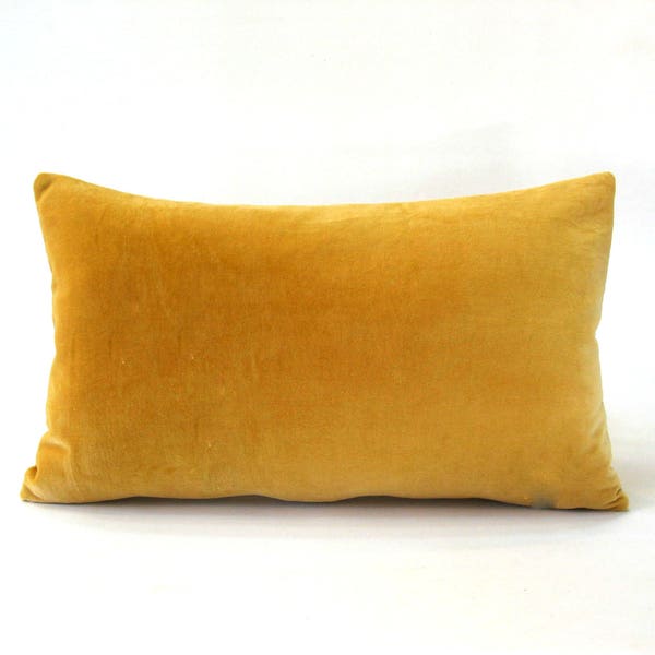 Yellow Velvet Cushion Etsy
