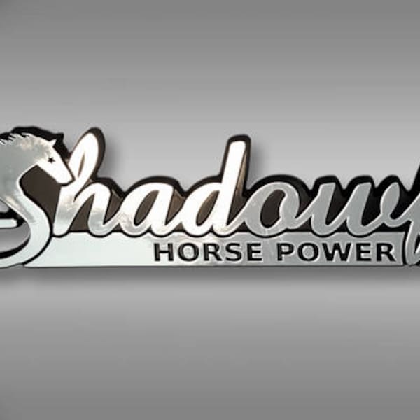 Gandalf es Steed - Shadowfax - Herr der Ringe (LOTR) Auto Emblem - Chrom Kunststoff Kein Aufkleber / Aufkleber