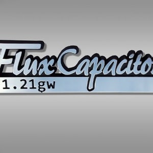 Flux Capacitor Car Emblem - Back to the Future  Chrome Plastic Not a Decal / Sticker