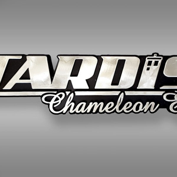 TARDIS Chameleon Edition Dr Who Car Emblem - Chrome Plastic Not a Decal / Sticker