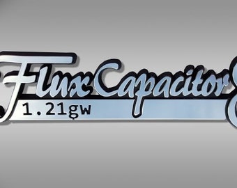 Flux Capacitor Car Emblem - Back to the Future  Chrome Plastic Not a Decal / Sticker