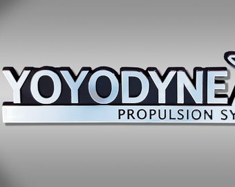 Yoyodyne Propulsion Systems - Buckaroo Banzai  Chrome Plastic Not a Decal / Sticker