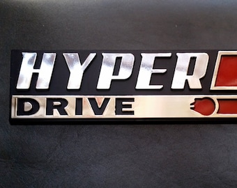 Hyper Drive Star Wars Car Emblem - Chrome Plastic Not a Decal / Sticker