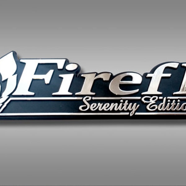 Firefly Serenity Edition Car Emblem - Chrome Plastic Not a Decal / Sticker