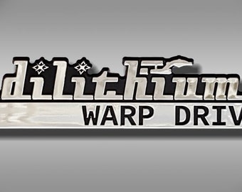 Dilithium Warp Drive Star Trek Car Emblem - Chrome Plastic Not a Decal / Sticker