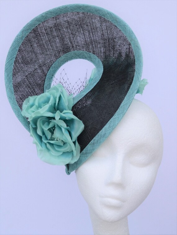 aqua wedding hat