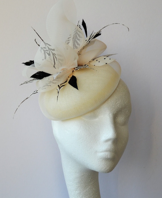 ladies black and white wedding hats