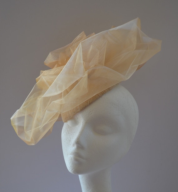 pale gold wedding hat