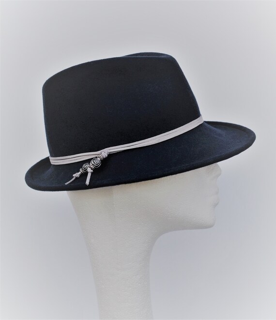 Dark Grey Trilby. Women's Trilby Hat 
