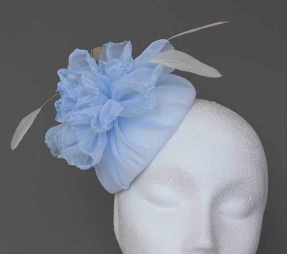 blue wedding hat