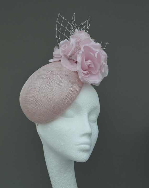 Pale Pink Wedding Hat. Pink Occasion 