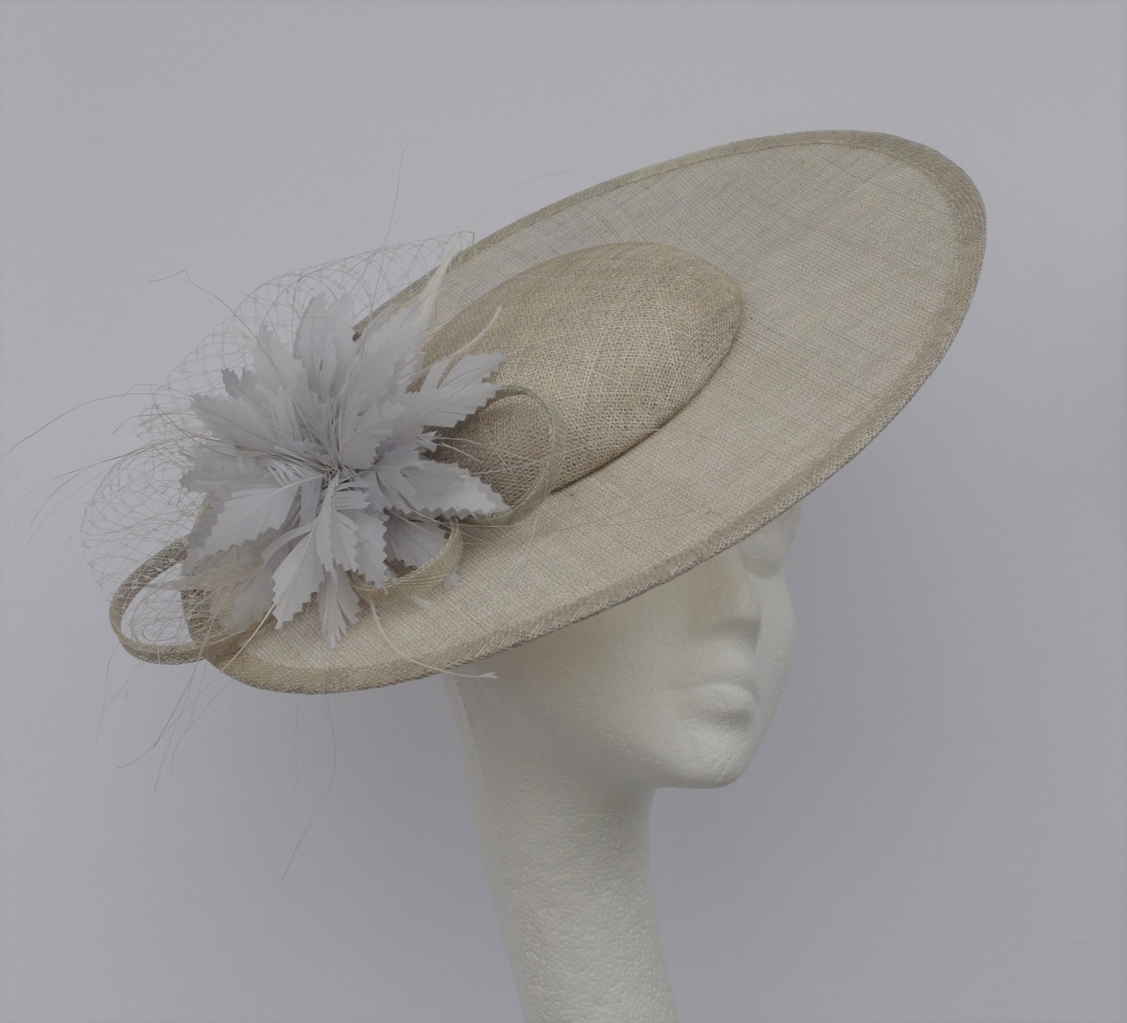 Light Grey Disc Hat. Grey 