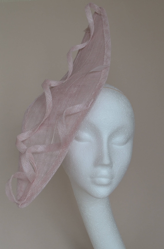 pale pink wedding hat