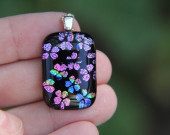 40 mm NiaoZaiFei YunZaiKan Genuine Dichroic Glass Pendant 925 Sterling Silver 2SP0219 40 mm NiaoZaiFei YunZaiKan Genuine Dichroic Glass Pendant 925 Sterling Silver 2SP0219