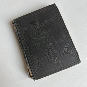 1877 Websters Handy Dictionary, Illustrated, Pocket Dictionary, 1870s Dictionary, Webster Dictionary, Vintage Dictionary, English Dictionary