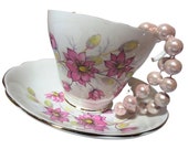 Royal Ascot Tea Cup and Saucer Set, Royal Ascot Pink Floral Tea Cup, Vintage Pink Floral Tea Cup, Vintage Floral Tea Cup, Tea Lover Gift