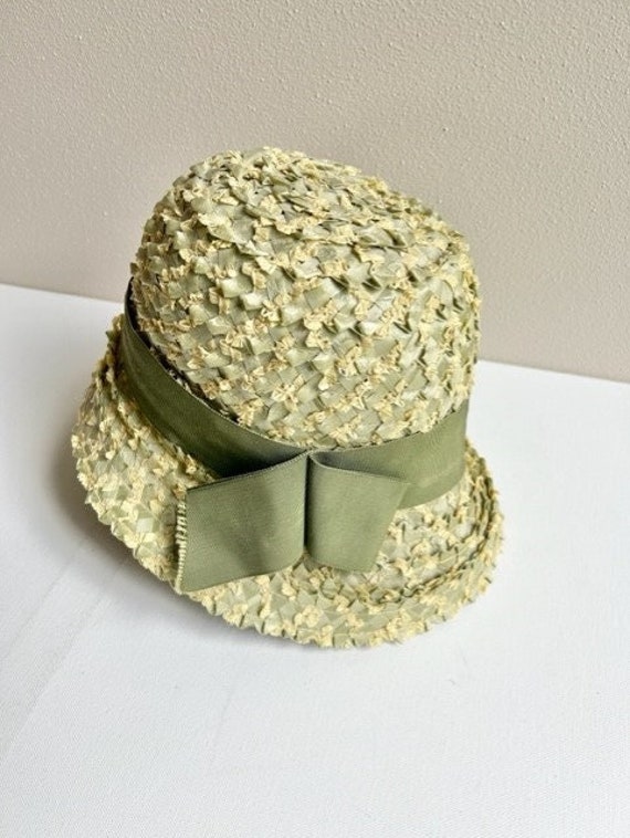 vintage bucket hat straw Gem