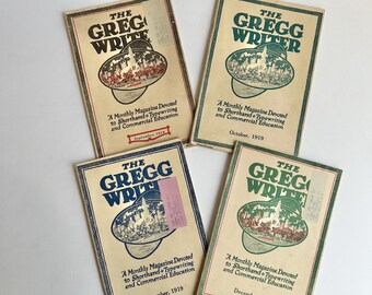 1919 The Gregg Writer Magazine, FOUR Issues