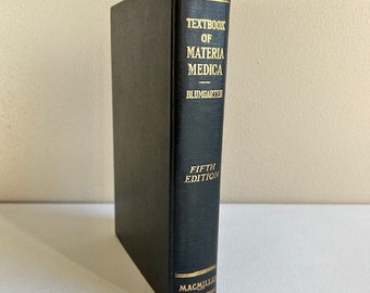 1930 Textbook of Materia Medica, Fifth Edition, Blumgarten, Pharmacy, Physiology, Toxicology, Medical Book, Medicine Book, Vintage