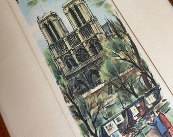 Set of 3 Vintage Framed Parisian Prints by Spanish Painter and