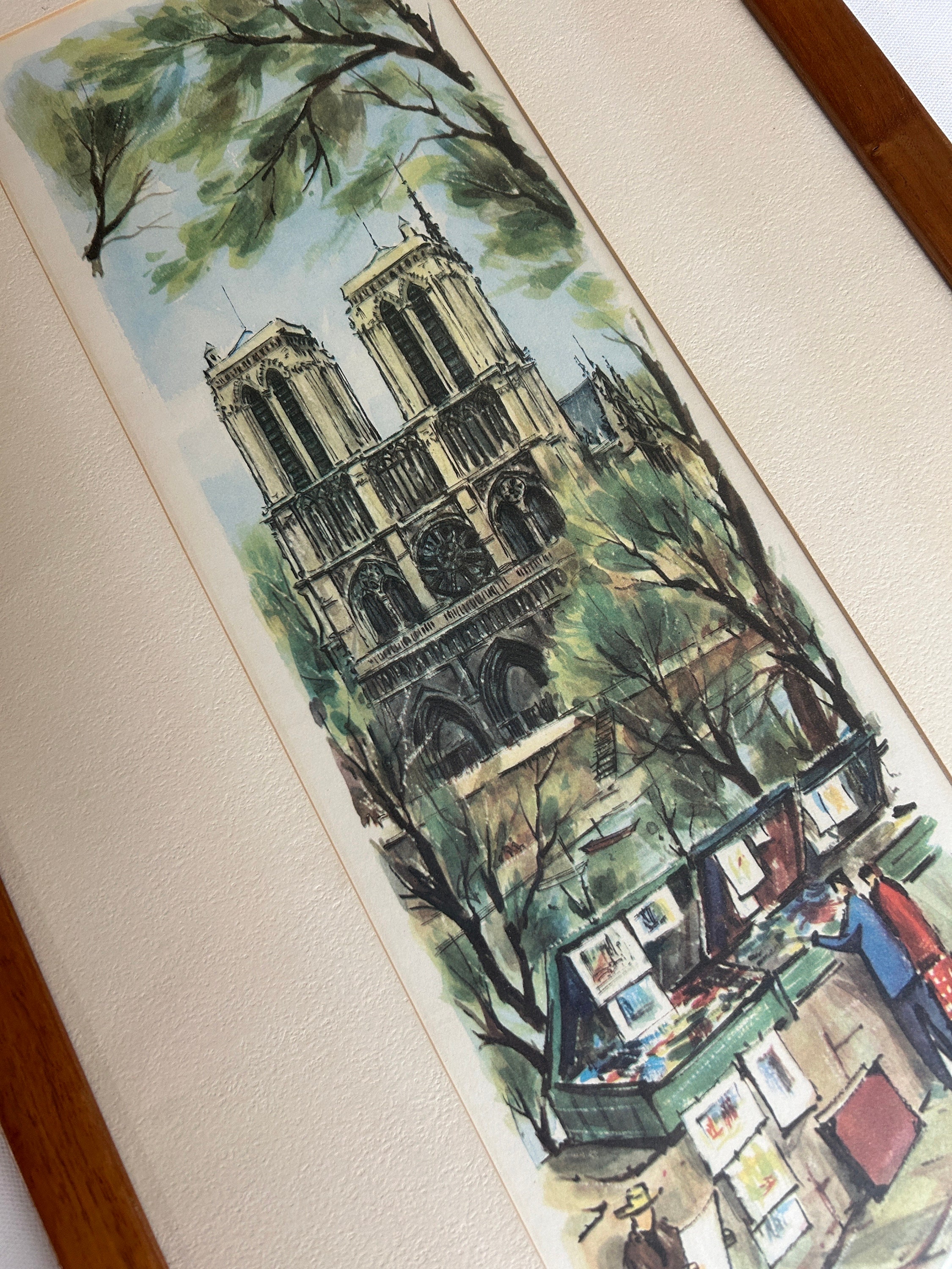 Framed Paris Notre Dame Watercolor Print: Rafael Ortiz Alfau - Etsy