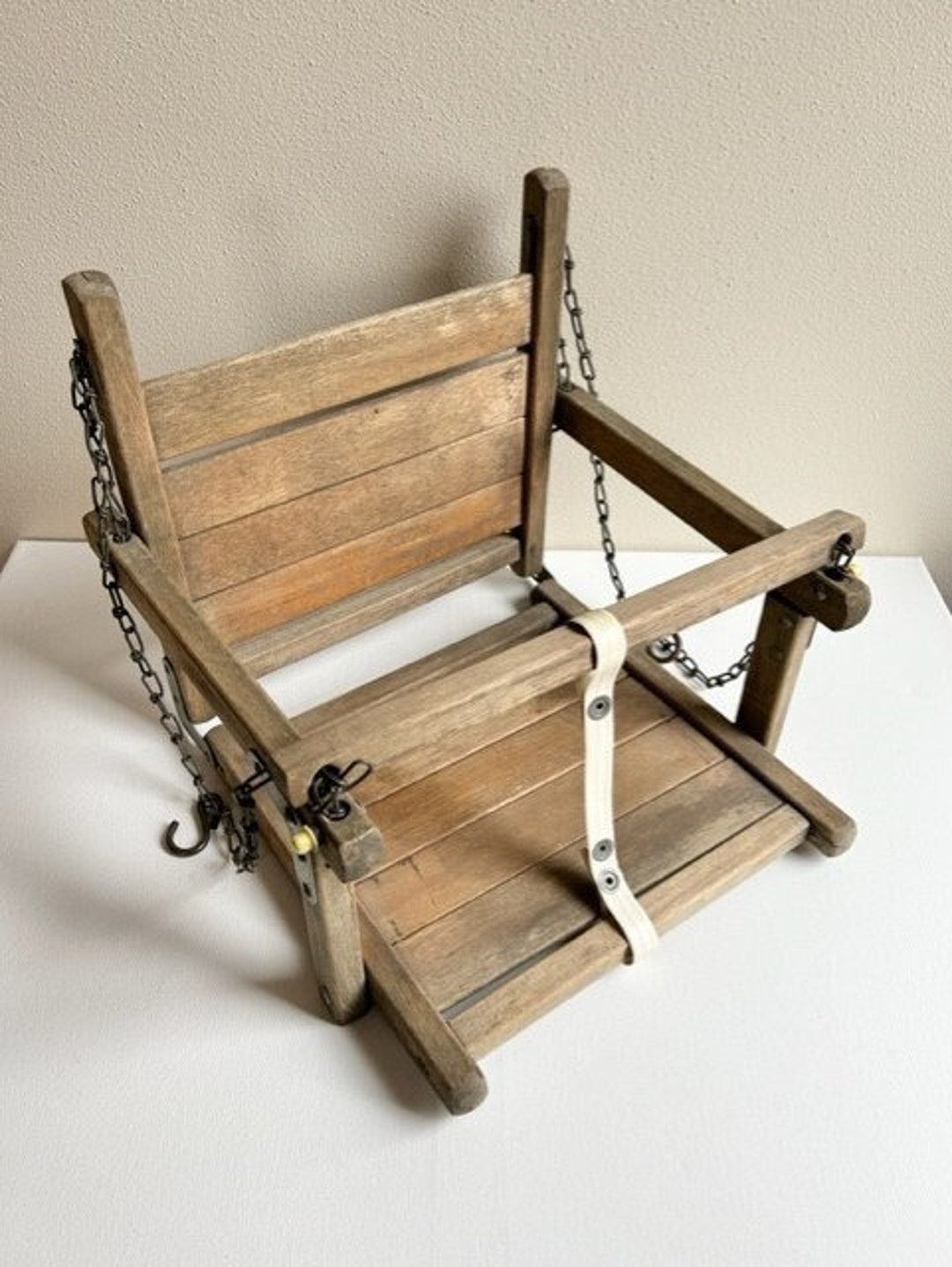 Vintage Baby Swing, Wood Baby Swing, Childs Swing, Toddler Swing